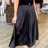 Noelle Black Midi Skirt