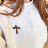 Cross/Jesus Saves Reversible Mock Neck