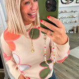 Totally 60's Flower Power Sweater