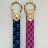 PINK FLORAL SKINNY KEY FOB