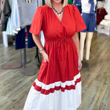 Loralei Short Sleeve Midi Dress