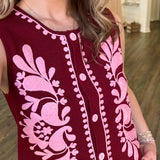 Cabernet Knitted Vest Top