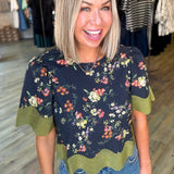 ELISE FLORAL PATTERNED BLOUSE