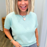 Molly Mint Pointelle Top