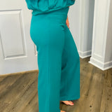 Tiffany Teal Wideleg Active Pants