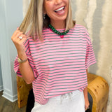 Hannah Pink Stripe Everyday Top
