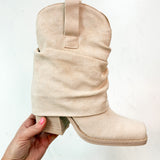 PAYTON IVORY SUEDE BOOTIES