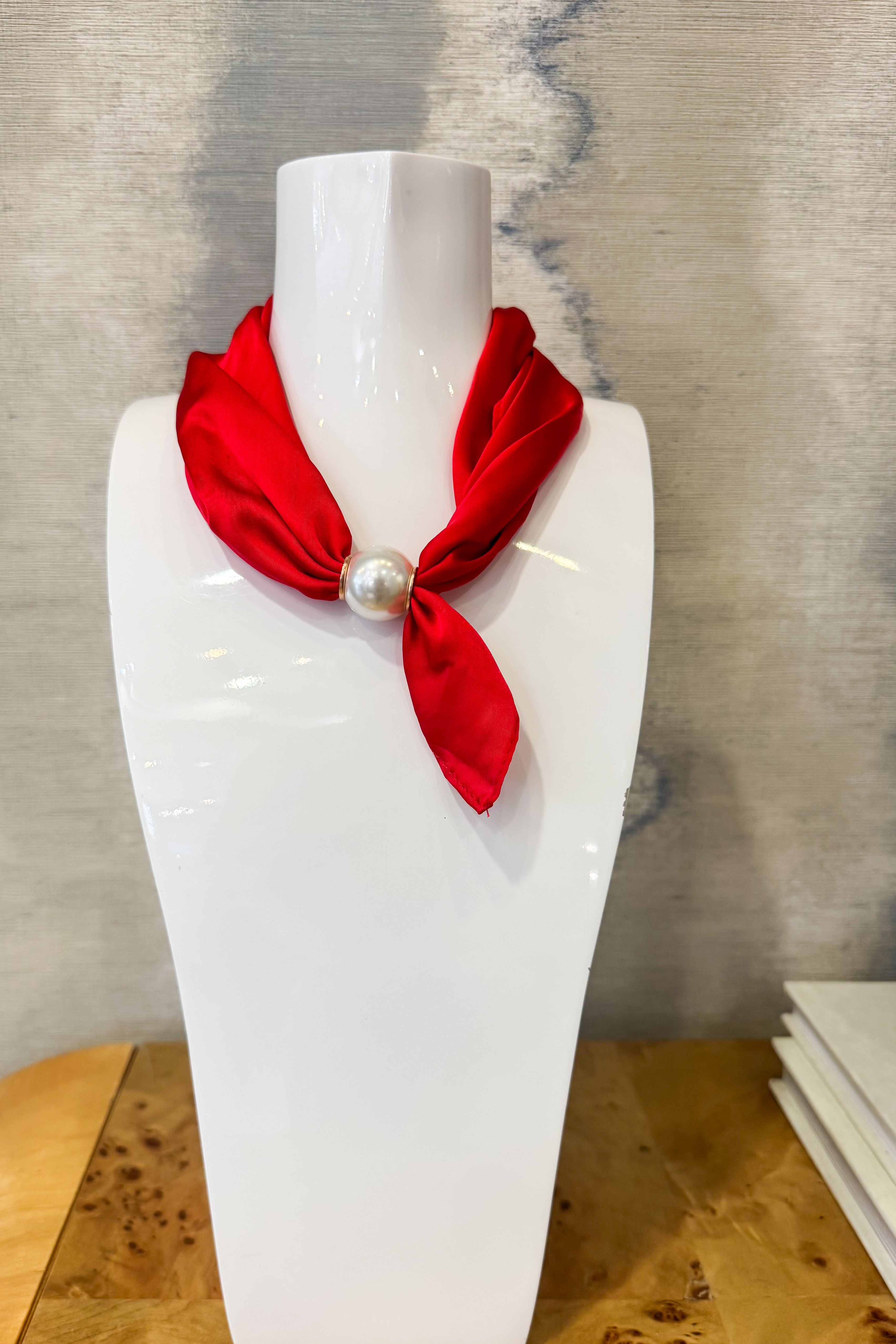 Accented Pearl Scarf Choker