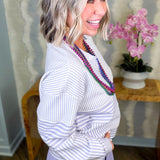 Penny Striped Quarter Zip