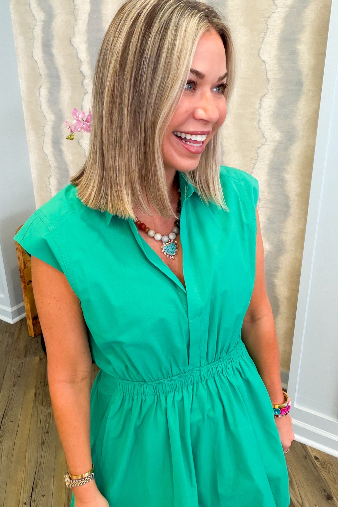 Nora Green Collared Dress Large Nora Green Collared Dress Large