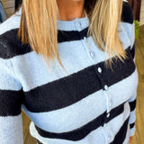 Nancy Navy Striped Sweater