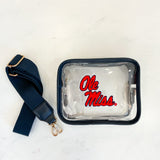 VARSITY PATCH CLEAR CROSSBODY