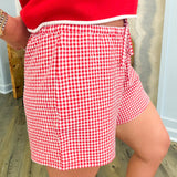 Red Plaid Shorts