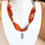 SCARF MULTI CHARM NECKLACES ||  3 STYLES
