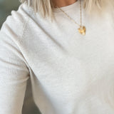 MINDY HEATHERED BEIGE SWEATER