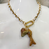 Enamel Necklace With Heart