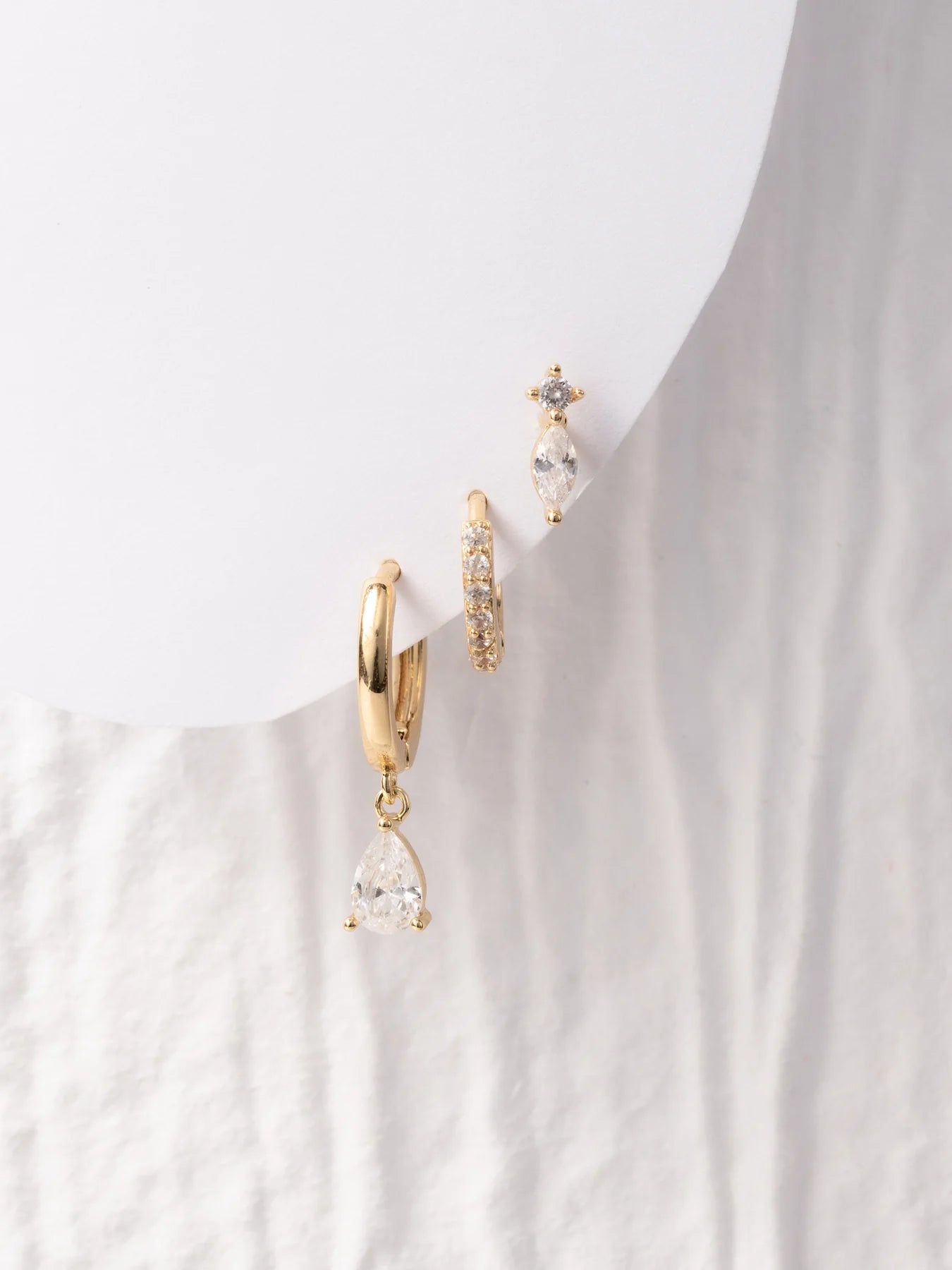 GOLD TRIO EARRING PACKS || 12 STYLES
