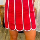 Game Day Ready Scalloped Panel Skirt