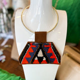 KILIM PENDANT NECKLACE || ORANGE