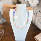 CHUNKY RAINBOW BEAD NECKLACE