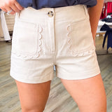 Colette Shorts Scallop Detail Pocket