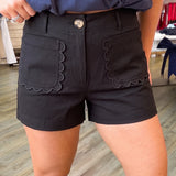 Colette Shorts Scallop Detail Pocket