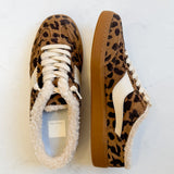Plush Brown/Leopard Slip-On Sneakers