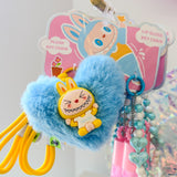 Labubu Lip Gloss/Plush Keychain Set