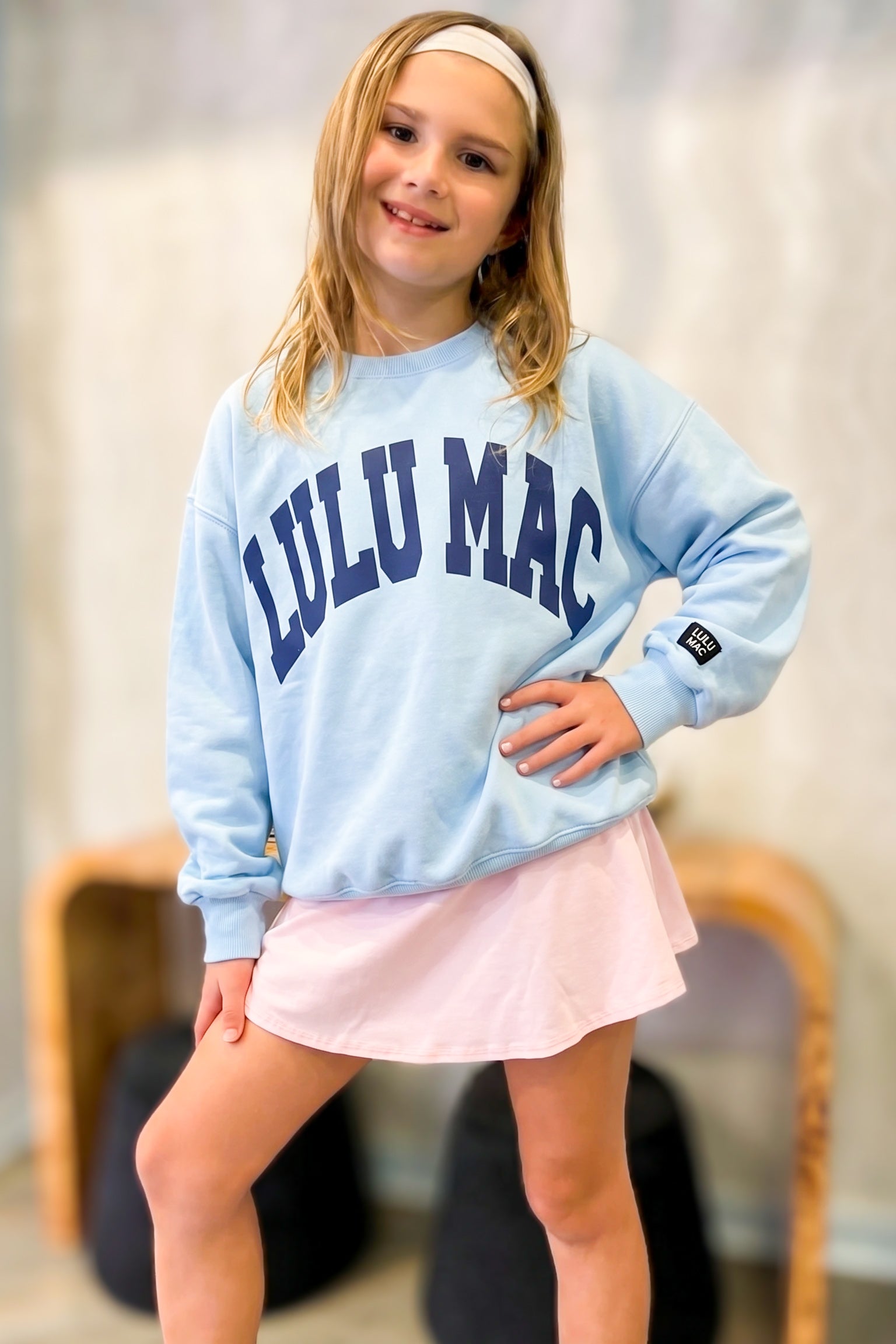 Lulu Mac Puff Letter Kids Sweatshirt