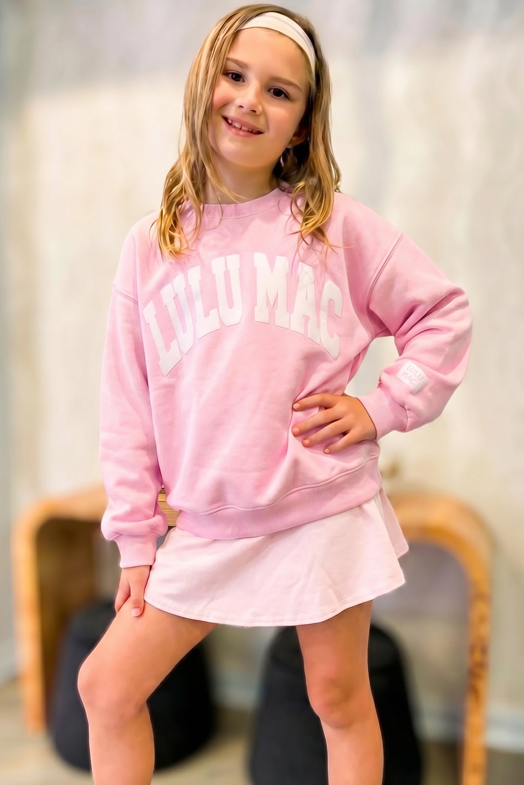 Lulu Mac Puff Letter Kids Sweatshirt