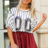 GAME DAY SEQUIN STRIPE TOP