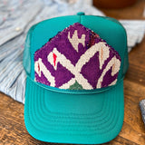 KILIM TEAL TRUCKER HAT #001