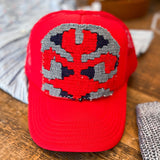 KILIM RED TRUCKER HAT #002