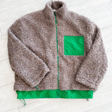 OVERSIZED TEDDY GREEN JACKET