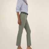 KELSEY SAGE GREEN ANKLE FLARE JEANS