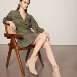 CASEY APRICOT SUEDE BOOTIES