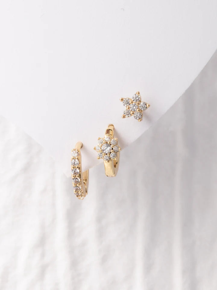 GOLD TRIO EARRING PACKS || 12 STYLES