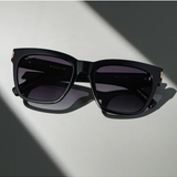 Dakota Sunglasses | Glossy Black/Black Gradient Lens