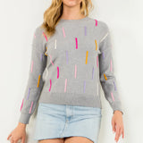 Knitted Color Detail Sweater | 2 Colors