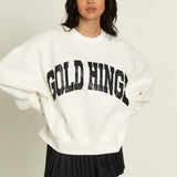 GOLD HINGE WHITE SWEATSHIRT