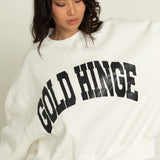 GOLD HINGE WHITE SWEATSHIRT