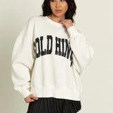 GOLD HINGE WHITE SWEATSHIRT