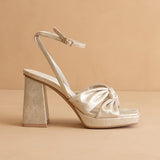 ZOEY LIGHT GOLD PLATFORM HEEL