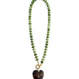Kendall Beaded Necklace with Heart Pendant