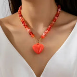 Sweetheart Beaded Heart Necklaces