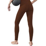 LULU MAC SOLID LEGGINGS BROWN