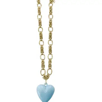 Clara Gold Chain Necklace with Heart Charm