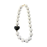 Judy Chunky Beaded Heart Necklace