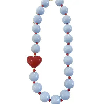 Judy Chunky Beaded Heart Necklace