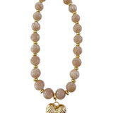 Lucas Beaded Necklace with Gold Heart